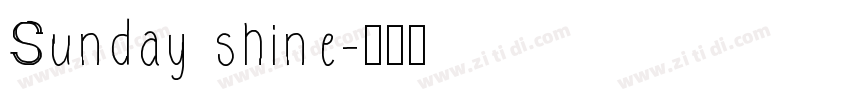 Sunday shine字体转换